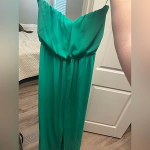 small green maxi dress- express